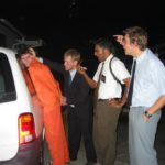 Eric Tal, Mark Bowden, Alex Thomas, and Will Butler (Eric is being arrested by the other three)