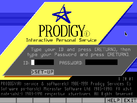 Prodigy start page